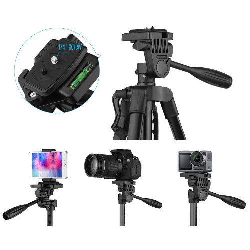 Tripod 380A Camera Stand With Phone Holder