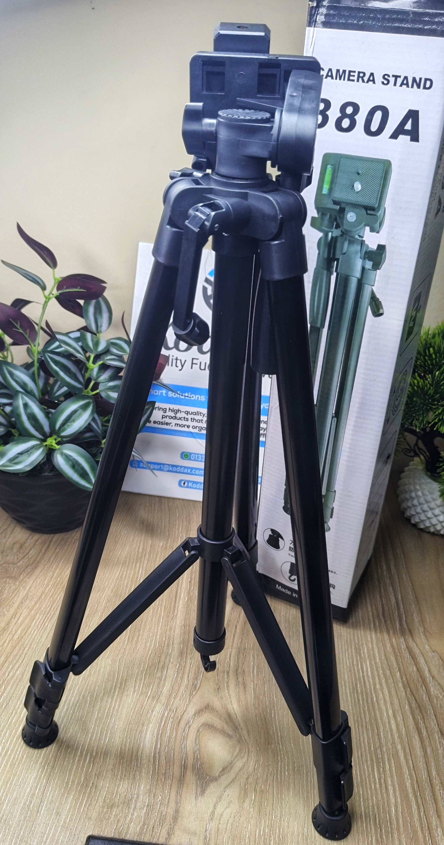Tripod 380A Camera Stand With Phone Holder