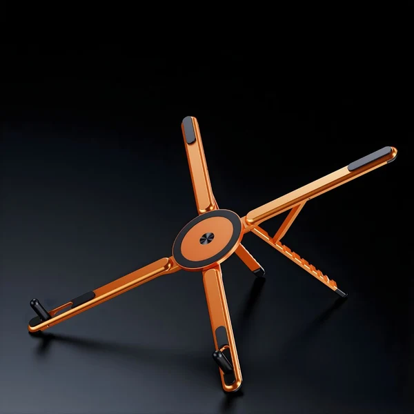 KAPAVER Foldable 360° Adjustable Holder with 8-Level Height Magnetic Aluminum Alloy HaloStand