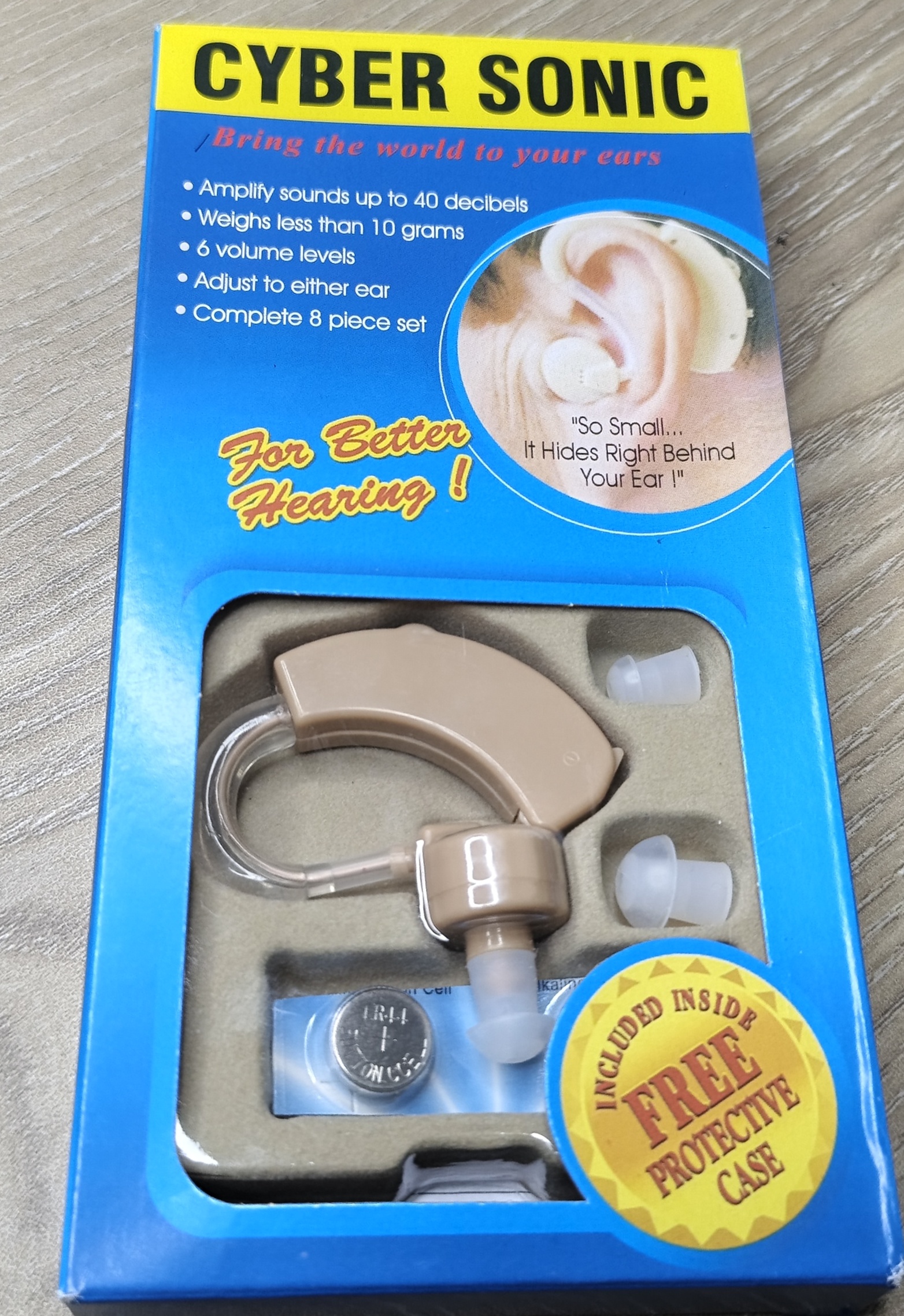 Cyber Sonic Hearing Aid Amplifier cord less sound adjustable