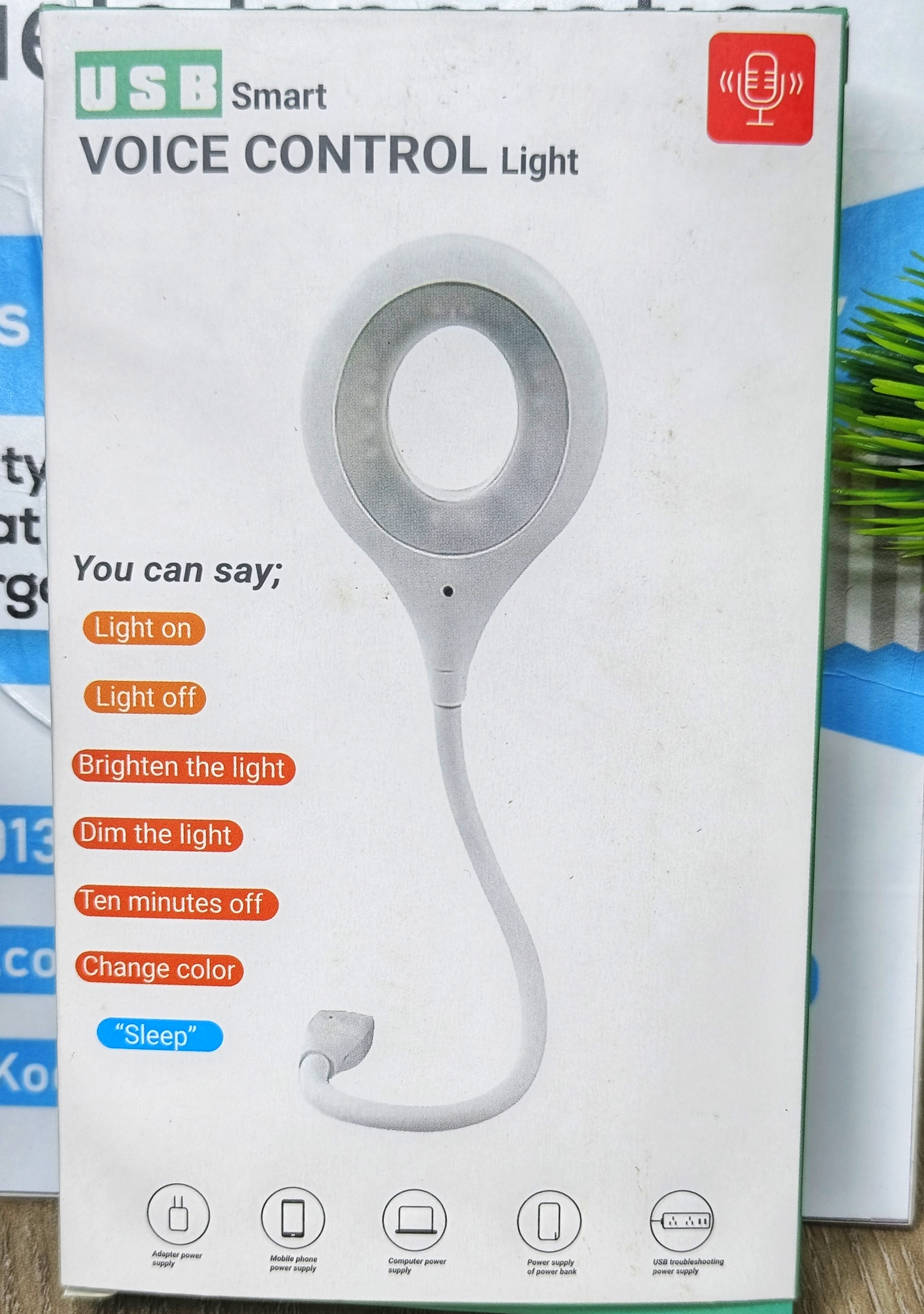 Voice Control USB Direct Plug Portable Lamp Led Desk Lamp