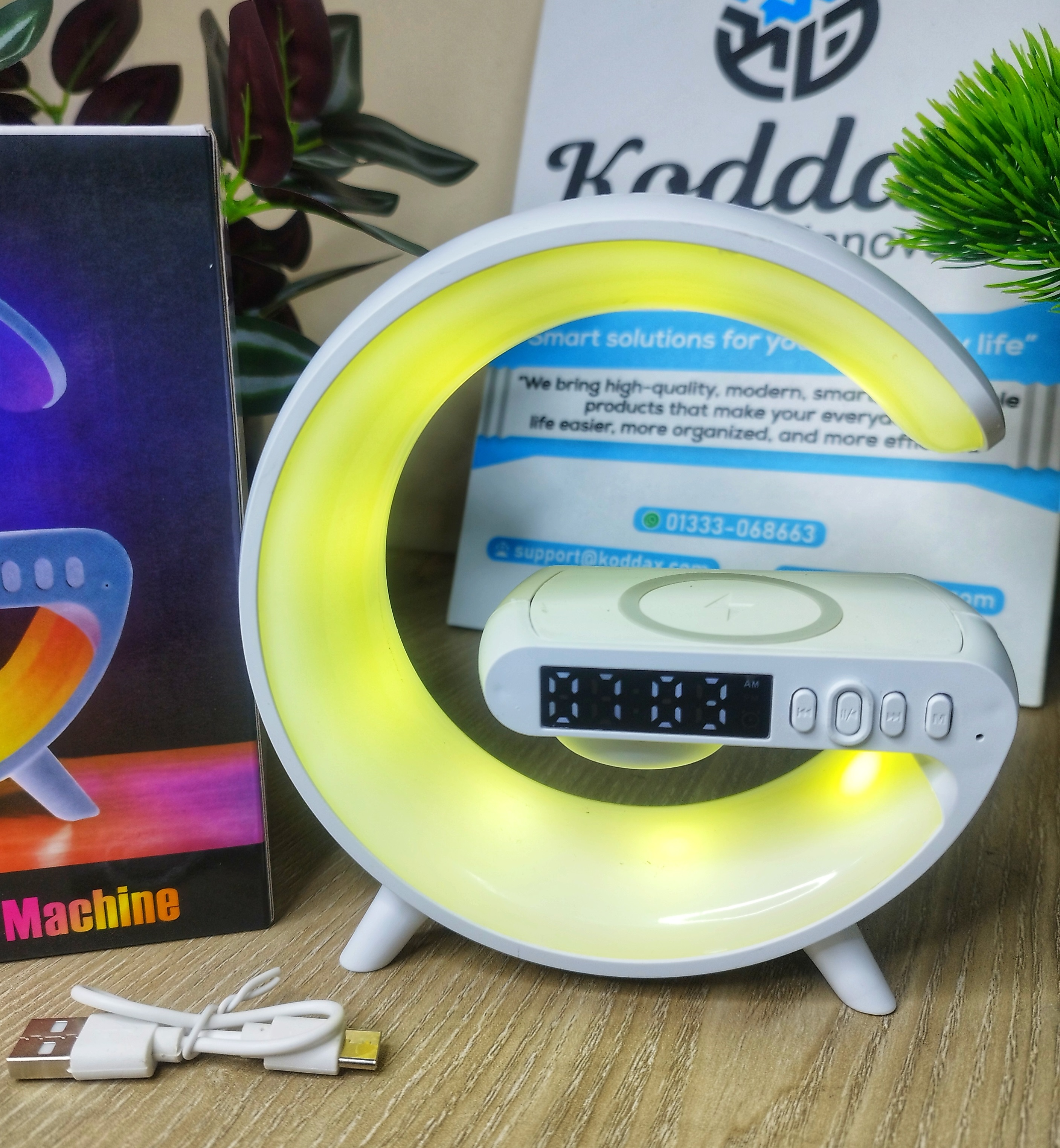 G63 Atmosphere RGB Light Bluetooth Speaker With Wireless Charging