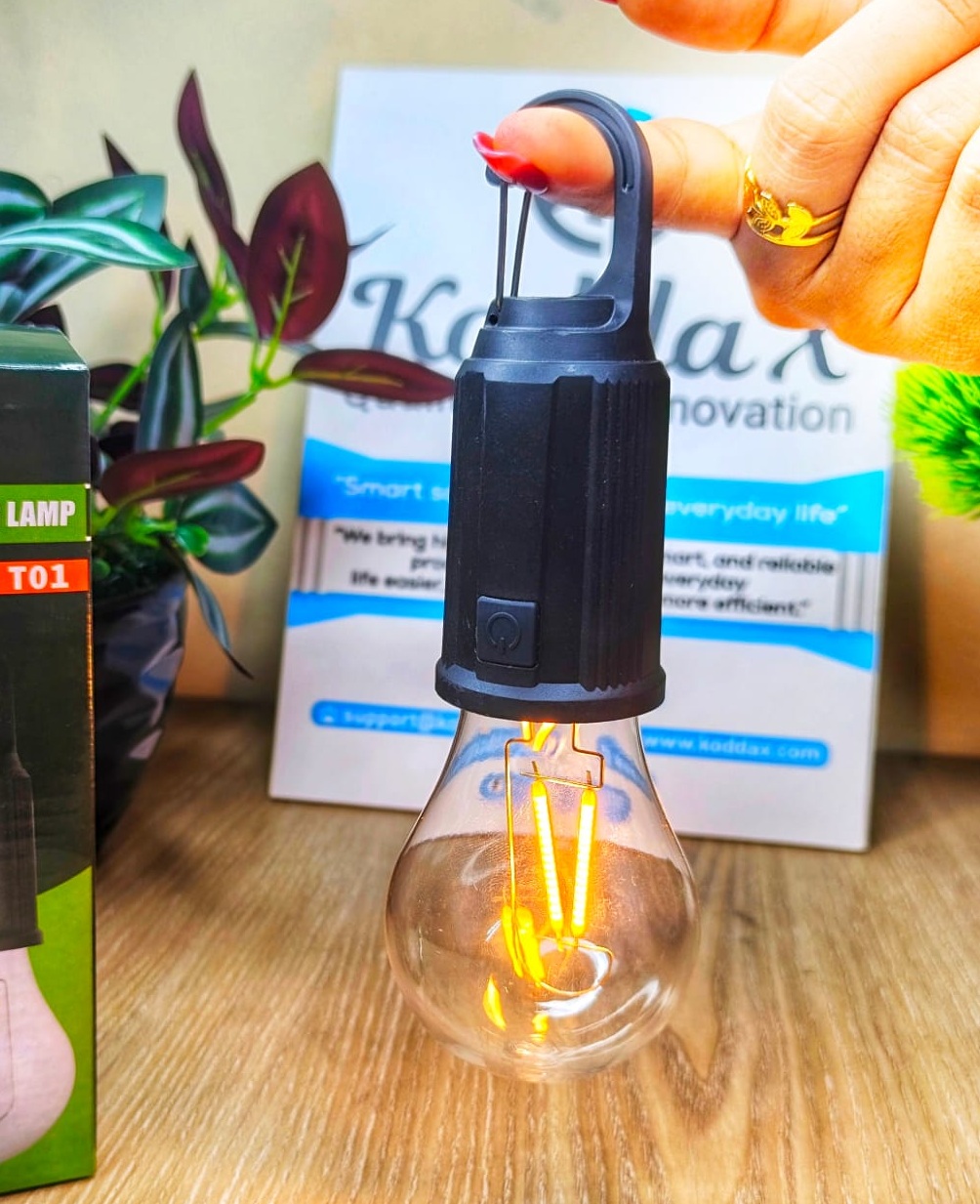 Rechargeable Camping Lamp - Portable Warm LED Light