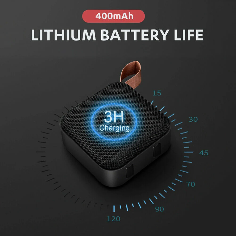 Portable Bluetooth Speaker Fabric Mini Wireless TF USB FM Call Waterproof