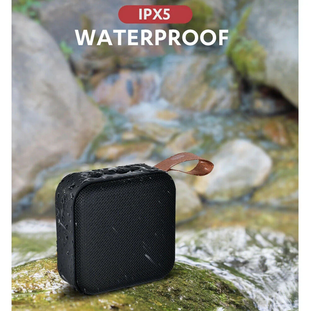 Square Shaped Mini Wireless Bluetooth Speaker with USB-TF Port and Handle