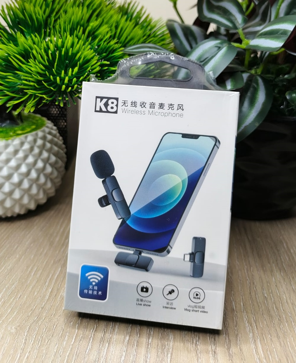 Wireless K8 Type-C Microphone for YouTube Facebook Live Stream