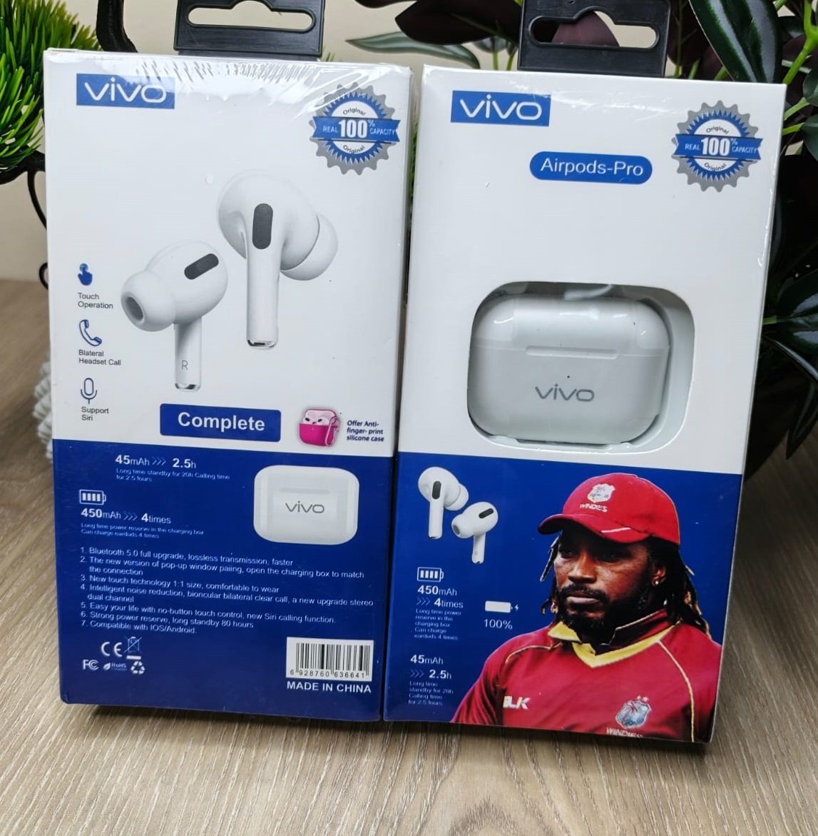 Vivo Airpods Pro Wireless Earbuds Multitouch Function TWS Wireless Mini Air Buds Bluetooth 5.0 Earphones