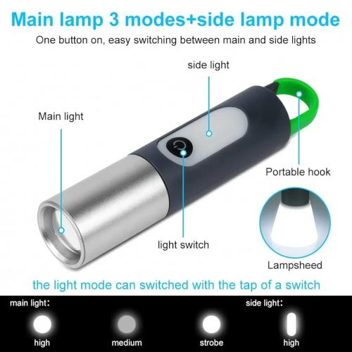 Digital Portable and Rechargeable Torch Flashlight