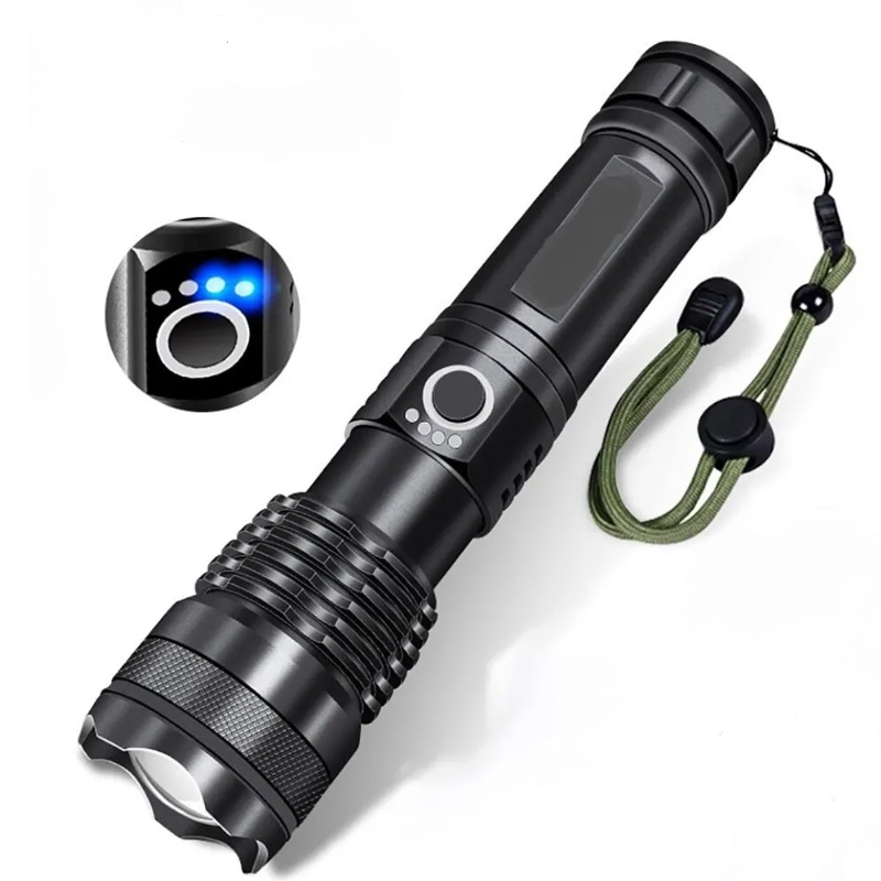 Rechargeable Zoom LED Flashlight USB Torch Light