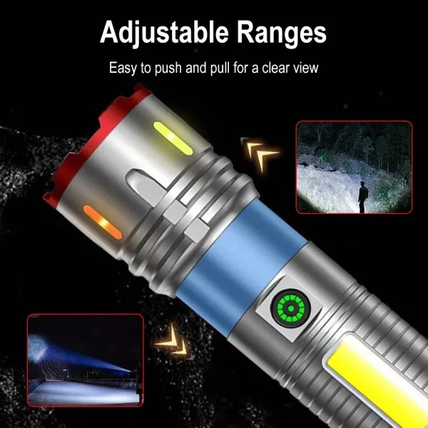 X03 Rechargeable Torch Light with Aluminum Alloy Body