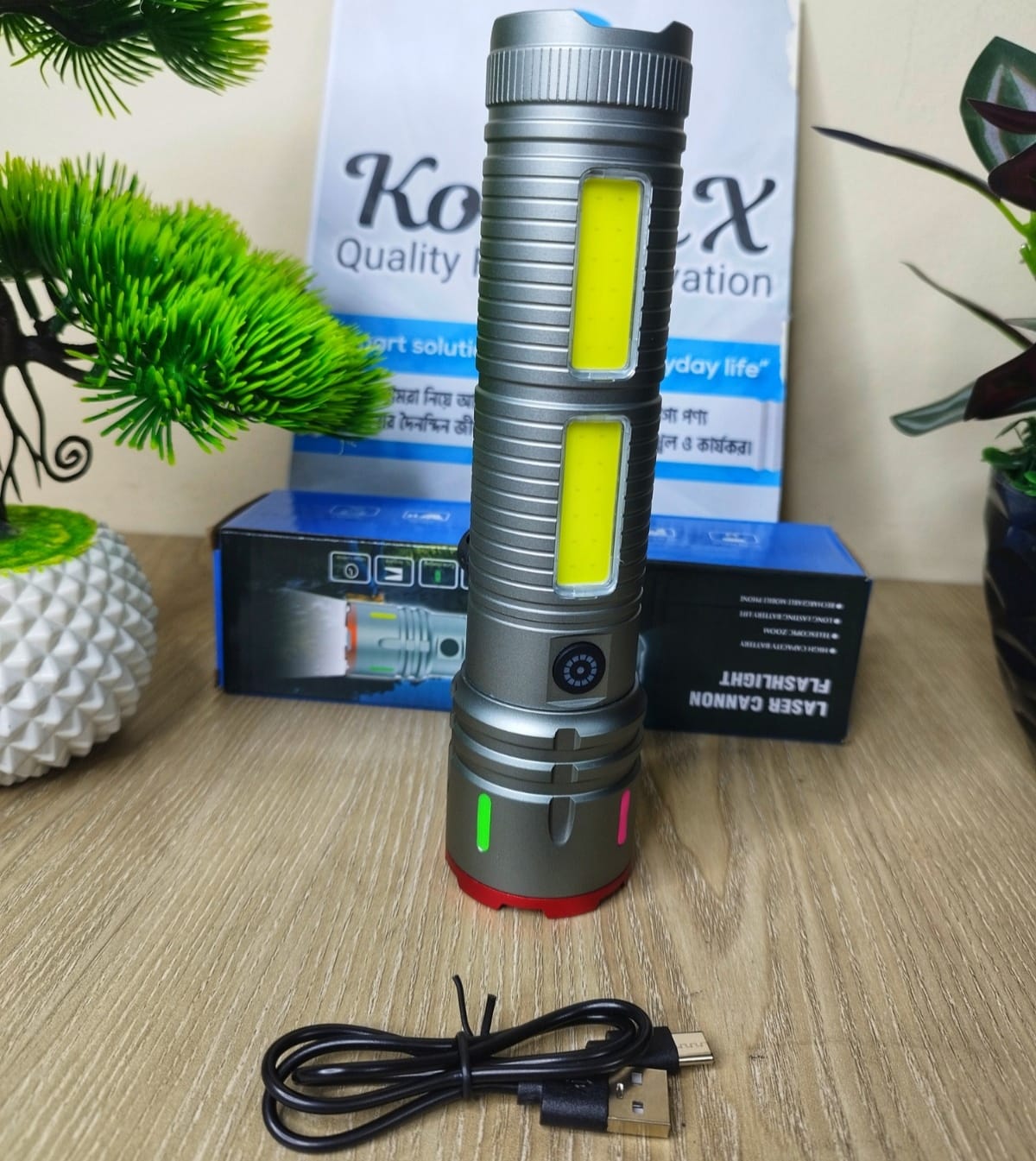 X03 Rechargeable Torch Light with Aluminum Alloy Body