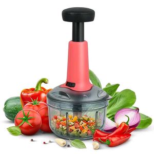 Manual hand push chopper