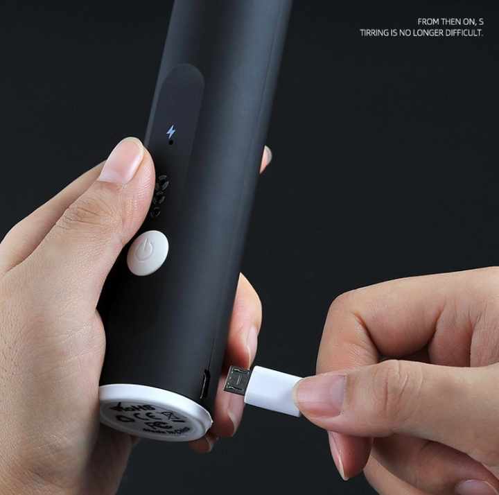 Rechargeable Handheld 3-Speed Adjustable For Latte Coffee mixer 2 in 1Milk Frother