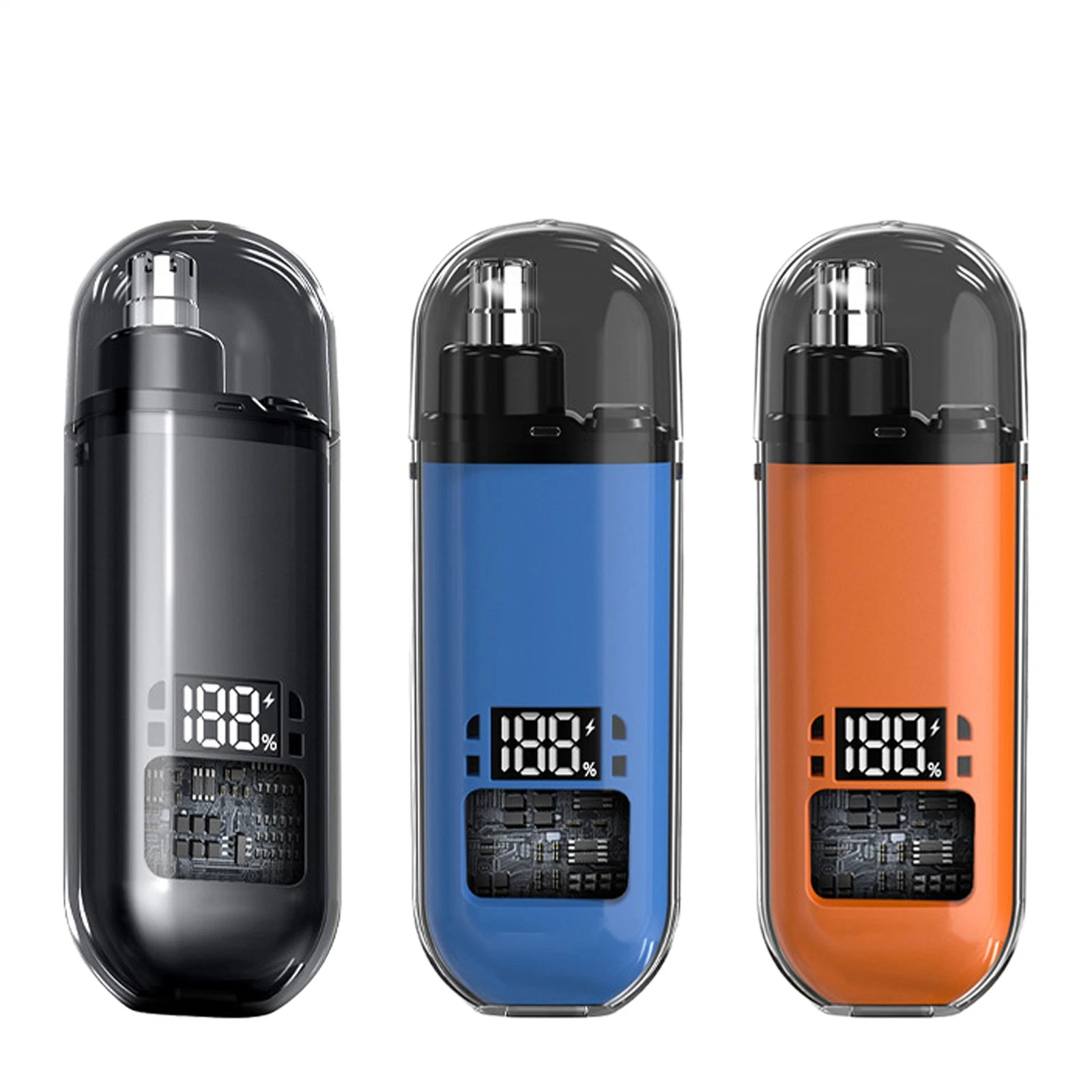 Portable Painless Electric Nose and Ear Hair Clippers with Digital Display