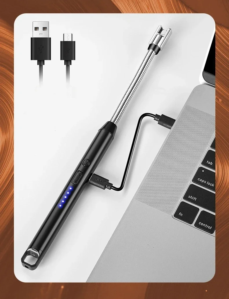 Type-C Rechargeable Windproof Arc Lighter with Flexible Neck