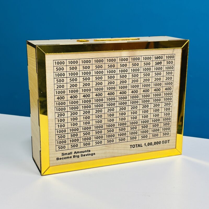 Wooden Savings Box – 1 Lakh BDT