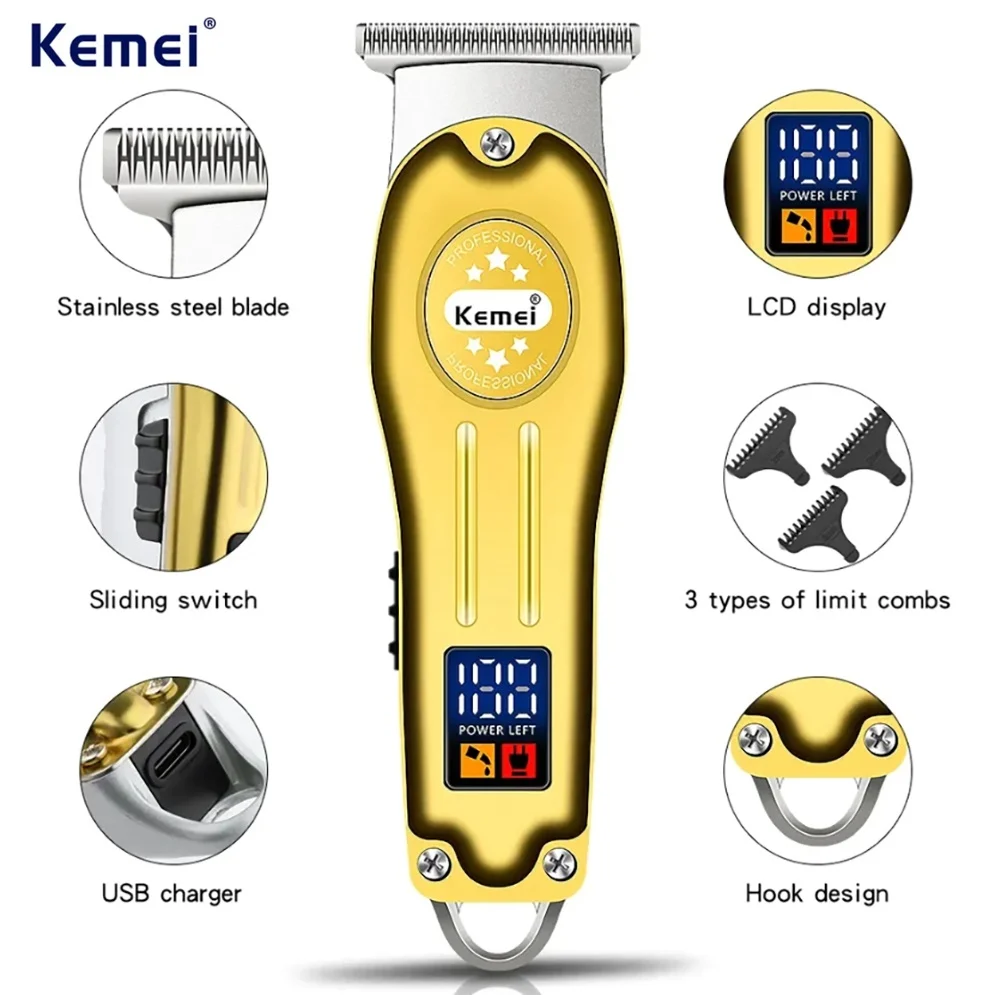Kemei KM-678 USB Charging Electric Hair Trimmer