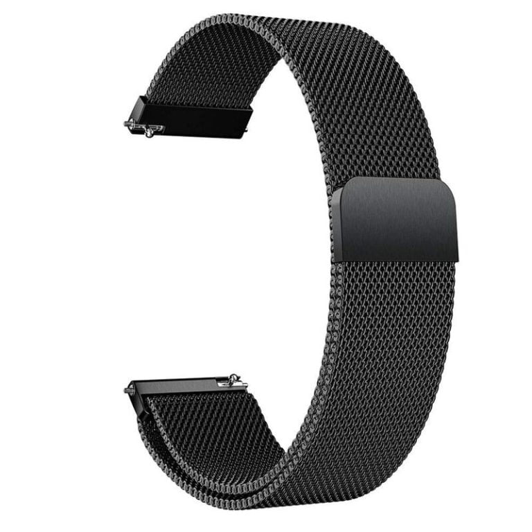 Universal 20mm Metal Magnetic Watch Strap– Black Color