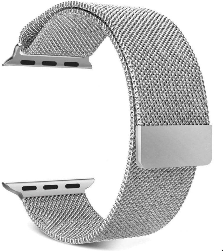 42mm-49mm Metal Magnetic Watch Strap– Silver Color