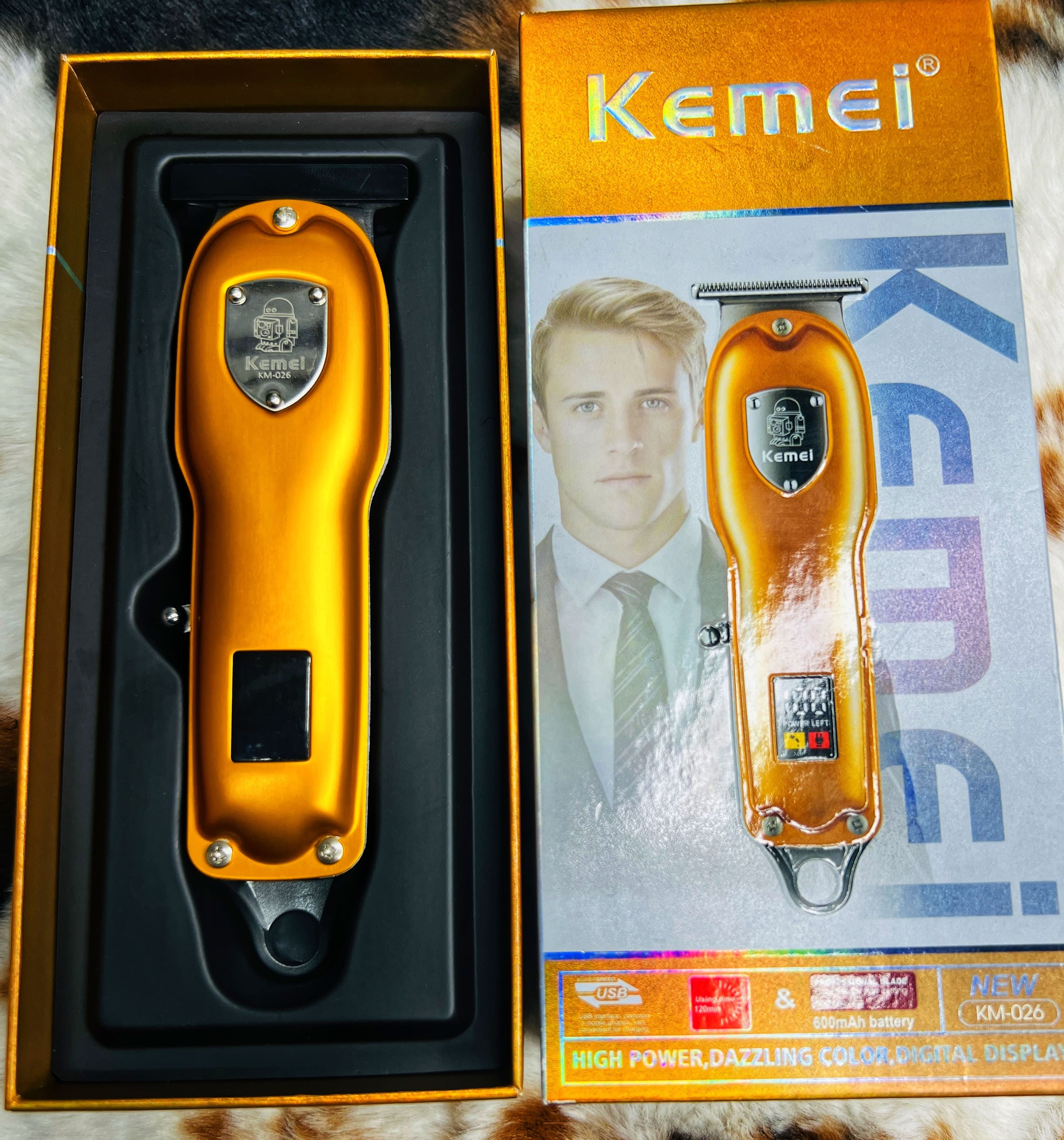 Kemei Rechargeable Beard & Hair Trimmer For Men (KM-026)