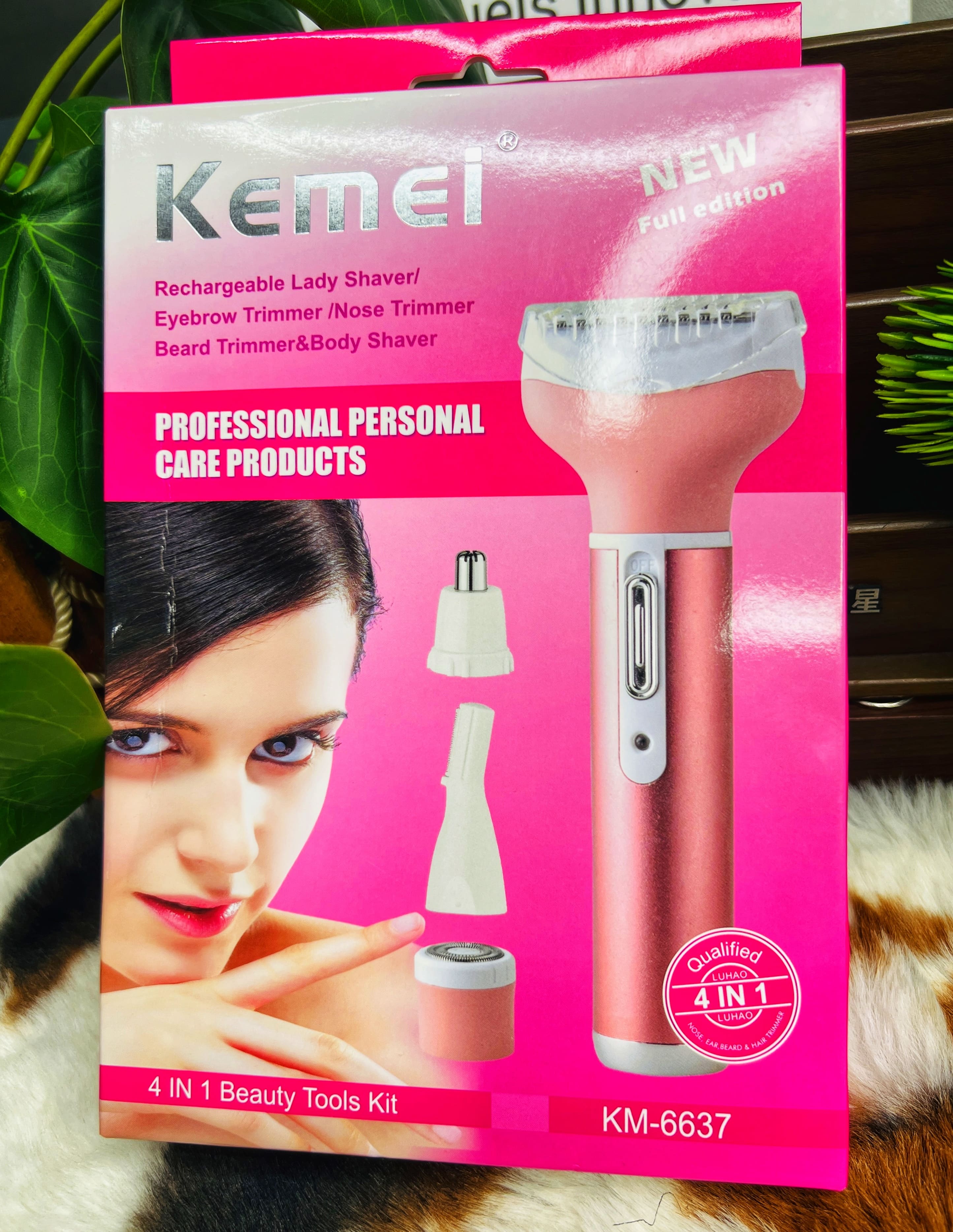 Kemei KM-6637 Multi Functional 4 In 1 Shaver