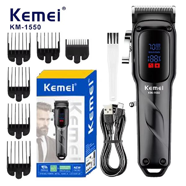 Kemei KM-1550 Professional Hair Clipper and Beard Trimmer Salon Series for Men