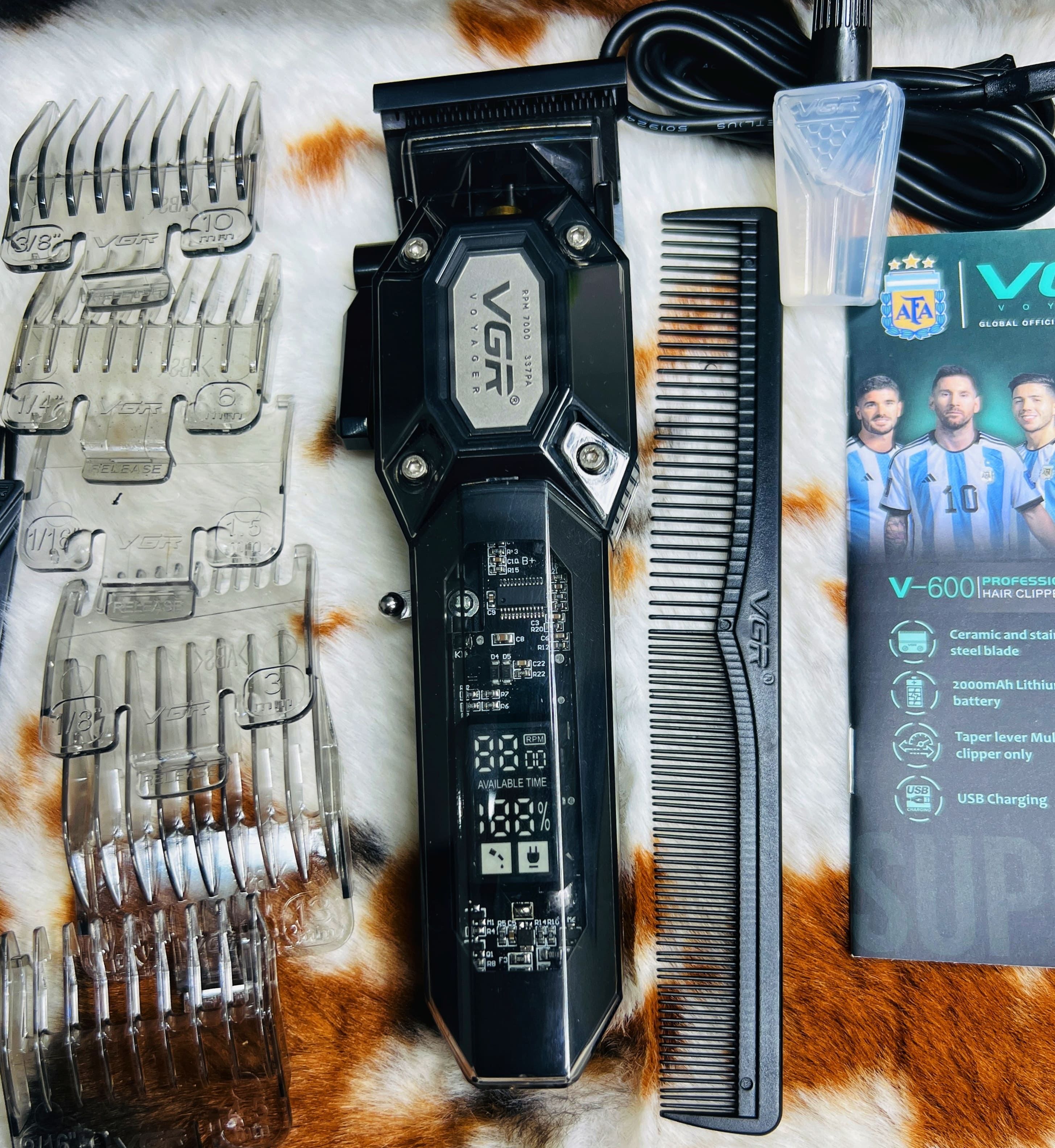 VGR V-600 Professional Hair and Beard Trimmer - Black