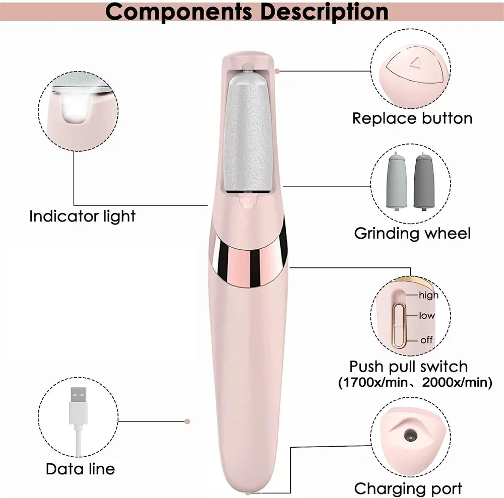 Electric Pedicure Tool Film Foot Dead Skin Callus Remover