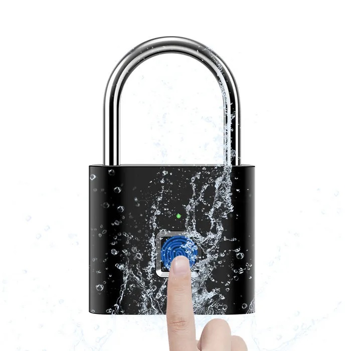 Mini Keyless Smart Security Lock Fingerprint Padlock For Cabinet Box Waterproof Fingerprint Padlock