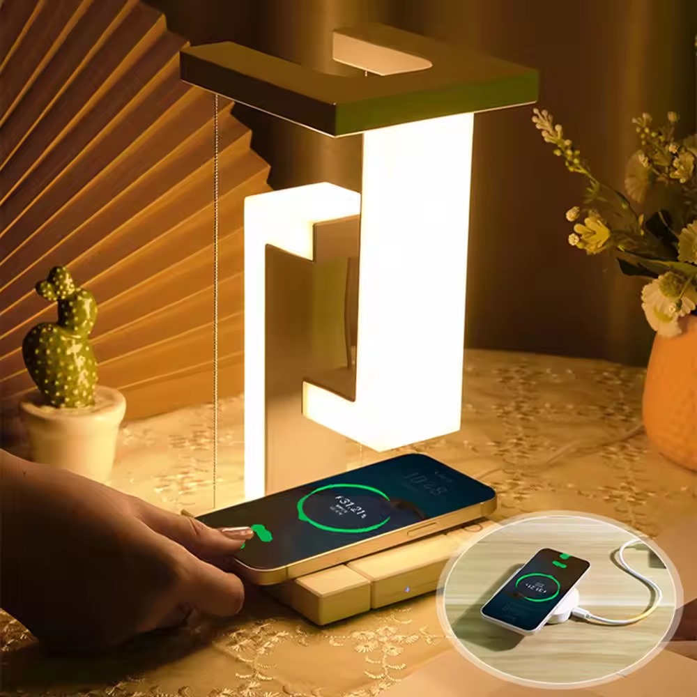 Anti-Gravity LED Desk Lamp with Wireless Charger