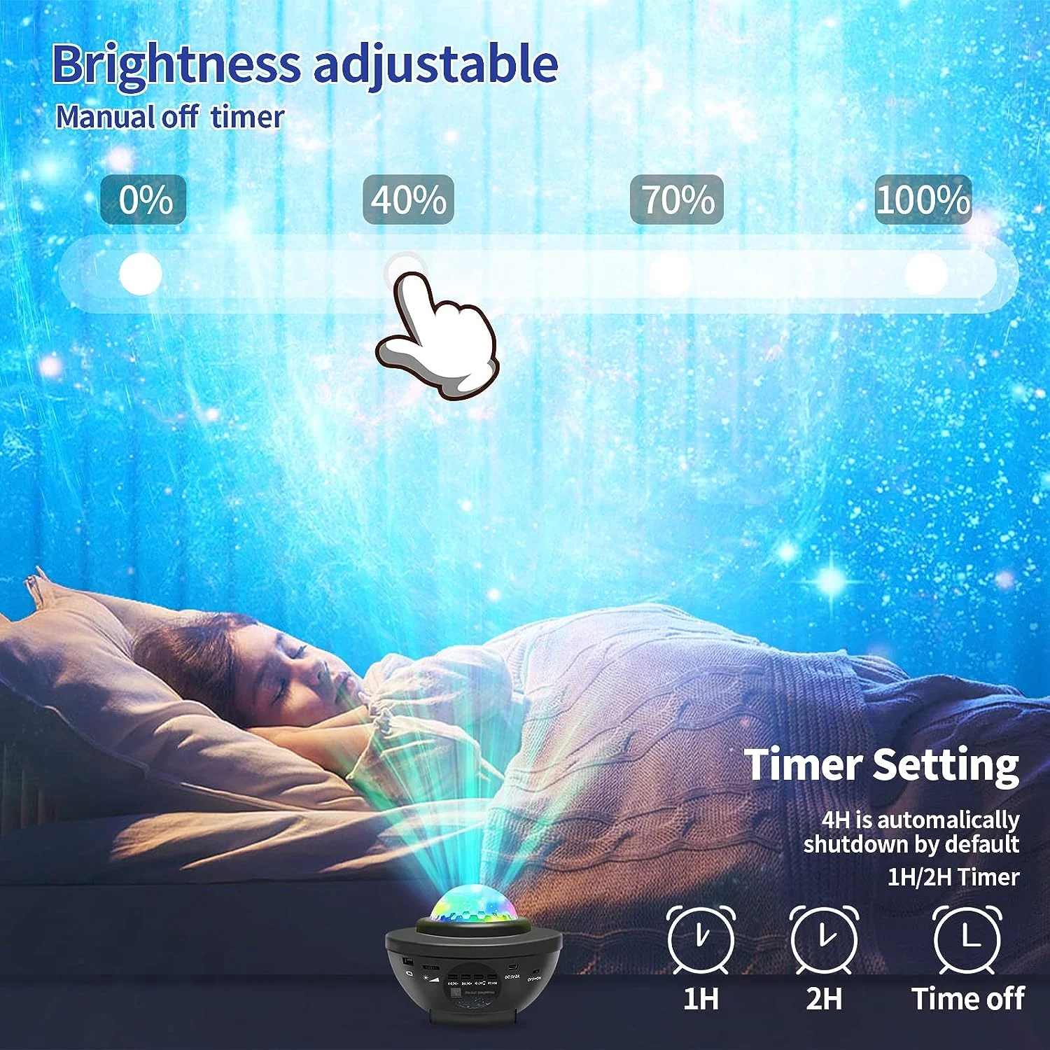 Galaxy Projector Star Starry Sky LED Night Light Projector Bluetooth Speaker Bedroom Lamp Universal Mini LED Lights Projector Light