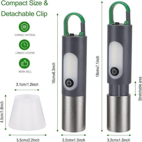 Digital Portable and Rechargeable Torch Flashlight