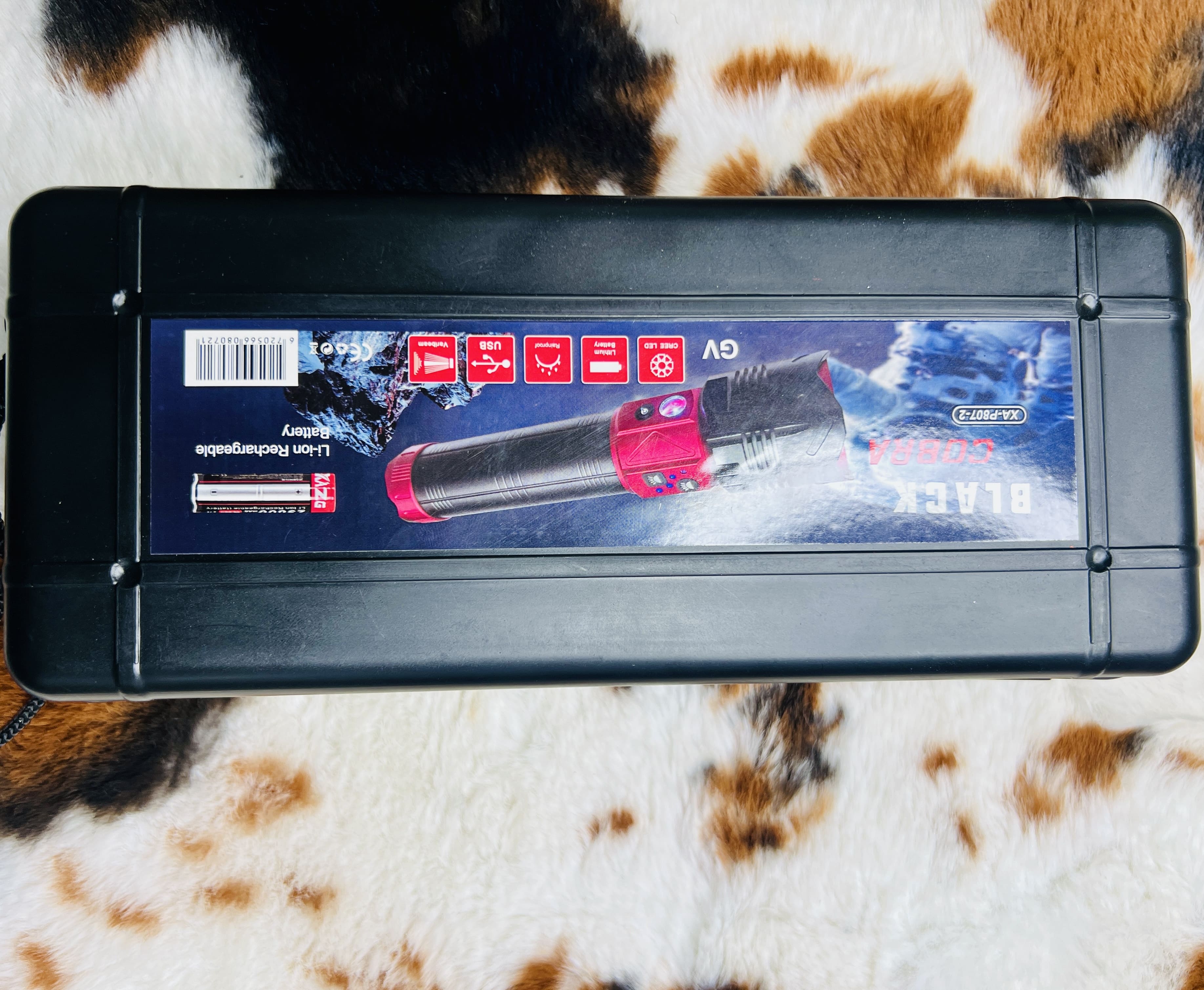 Rechargeable High-Power Black Kobra Light