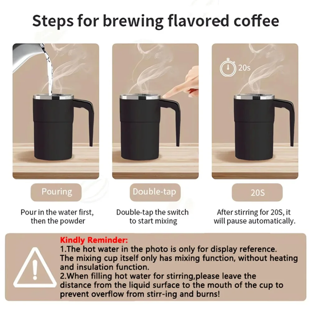 Coffee Electric Mixing Cup Rotating Blender Warmer Self