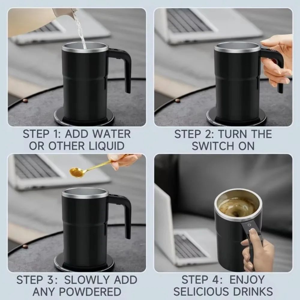 Coffee Electric Mixing Cup Rotating Blender Warmer Self