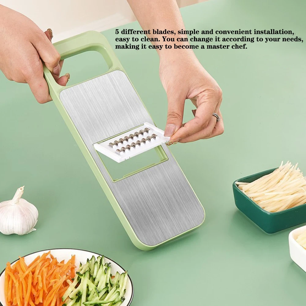 Kitchen 5-in-1 Multifunctional Vegetable Slicer Cutter Potato Shredders Garlic Carrot Grater Chopper