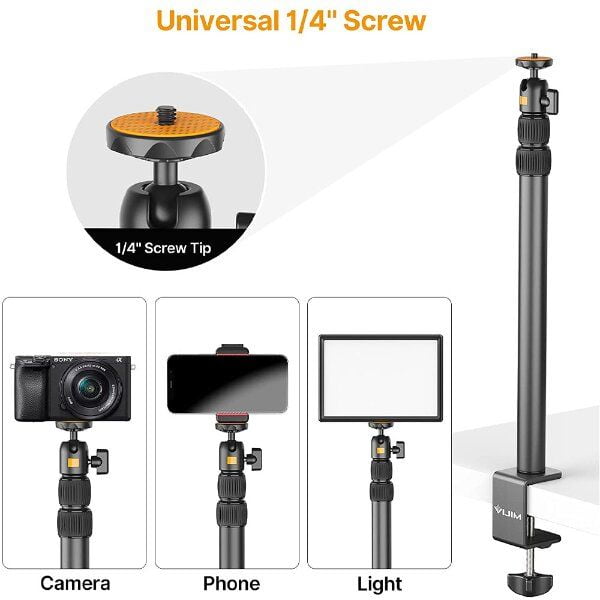 New! Overhead Desk Mount Stand for DSLR, DSLR & Ring Lights (Ulanzi VIJIM-LS02)