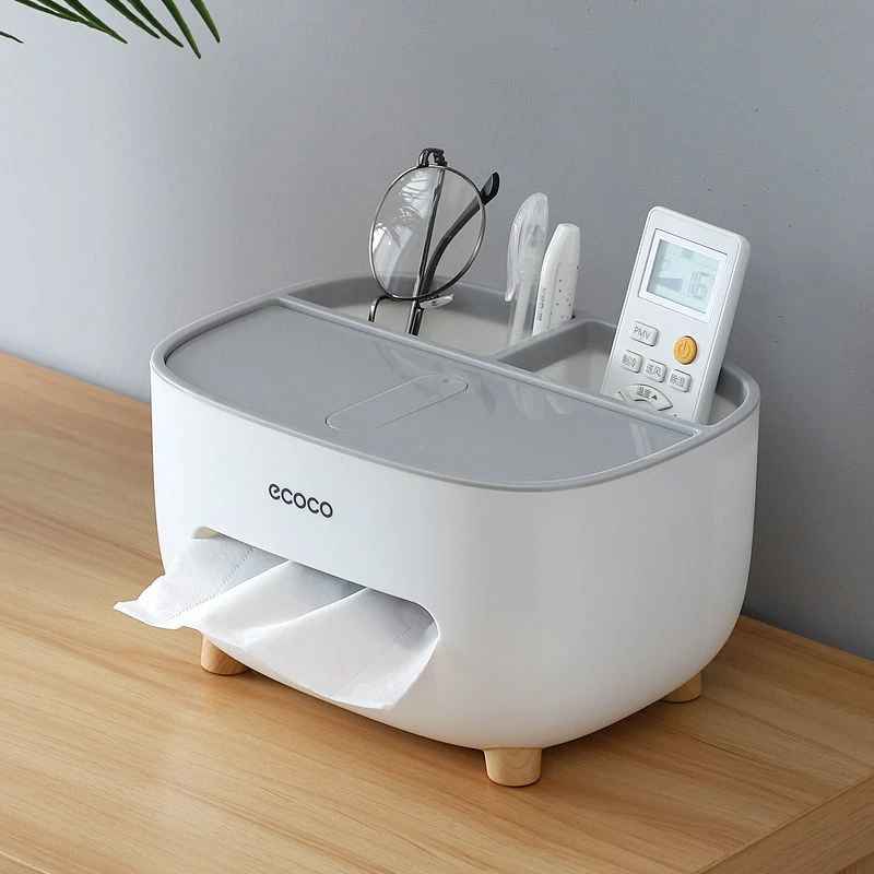Newest Tissue Box Napkin Holder Remote Control Storage
