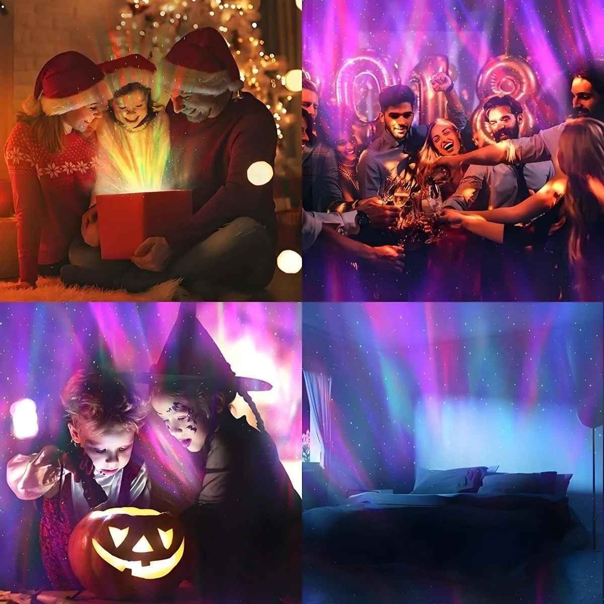 Mini Party LED Nightlight Projector Automatic Rotating Color