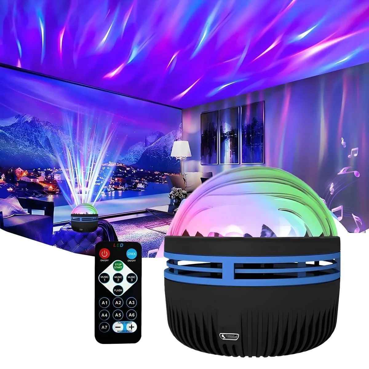 Mini Party LED Nightlight Projector Automatic Rotating Color