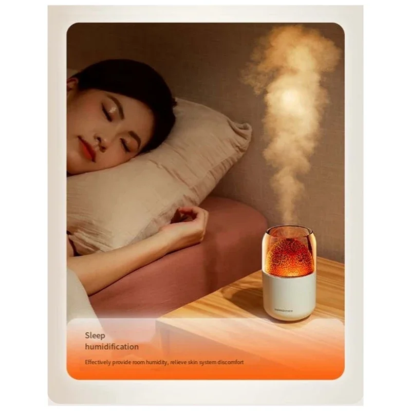 H05 Volcano Air Humidifier with Night Light (BLACK)