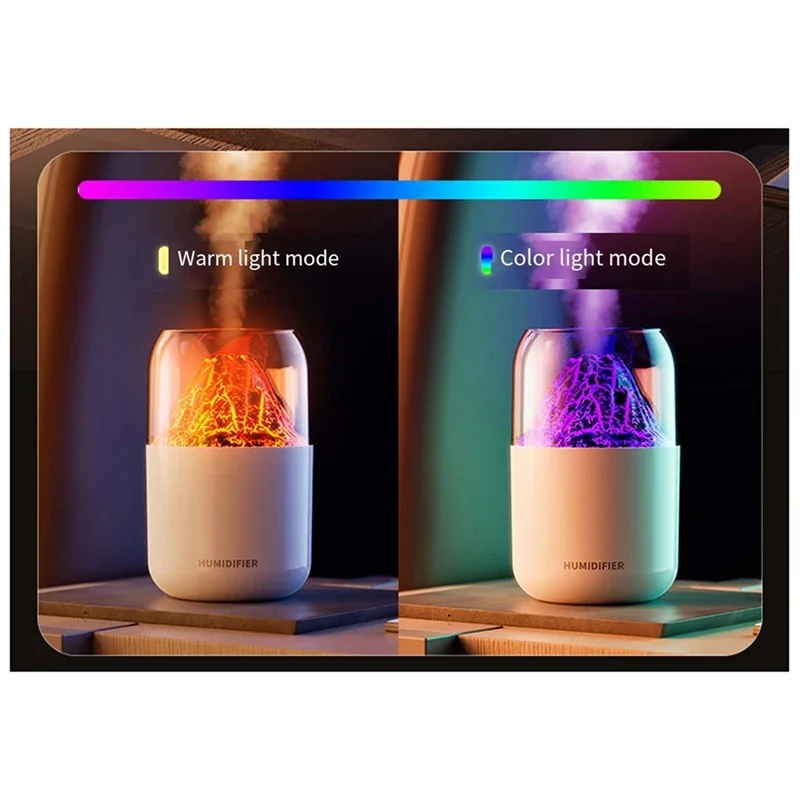 H05 Volcano Air Humidifier with Night Light (BLACK)
