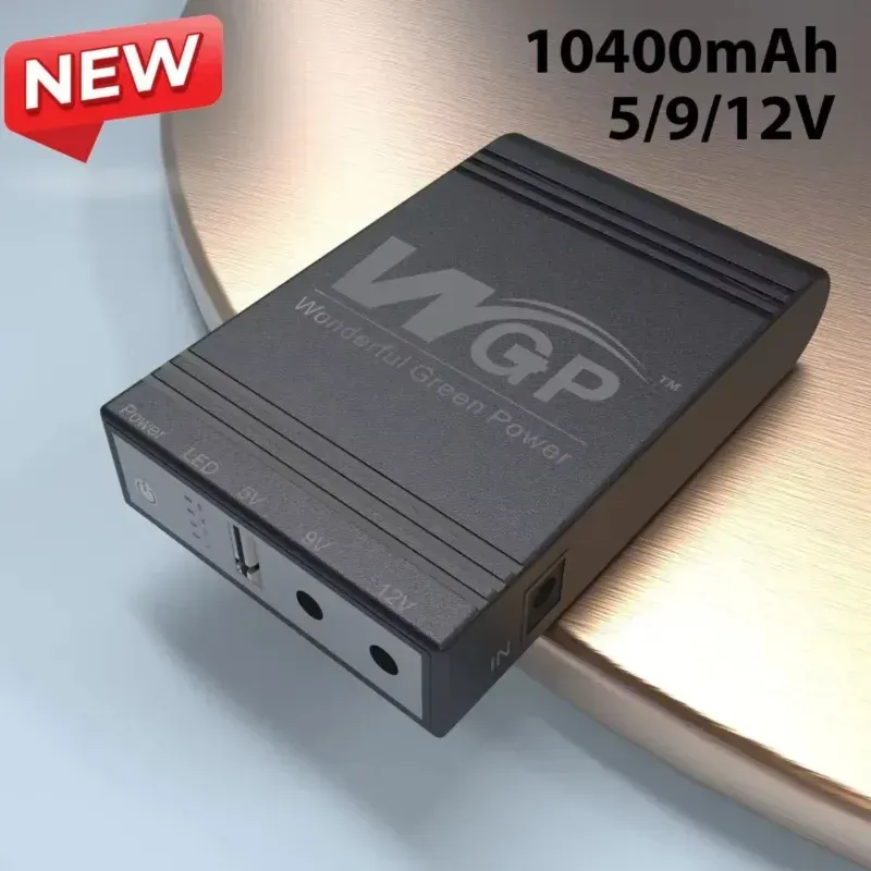 WGP Mini UPS 5V 9V 12V Volt Output for Router, Onu, CC Camera Backup With Charger