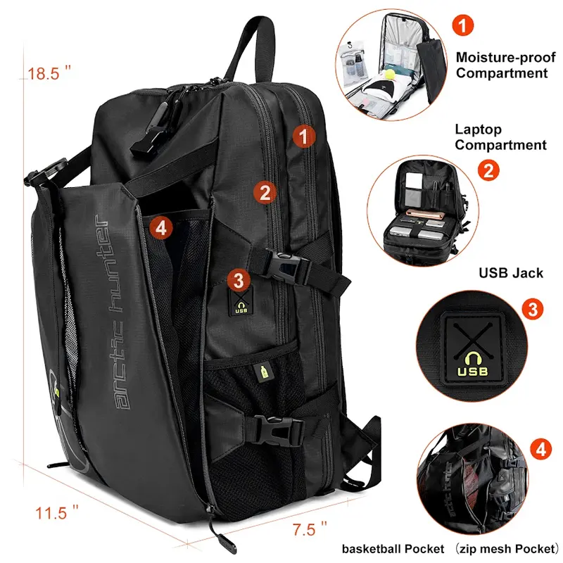 Arctic Hunter B00391 Sport Casual Backpack