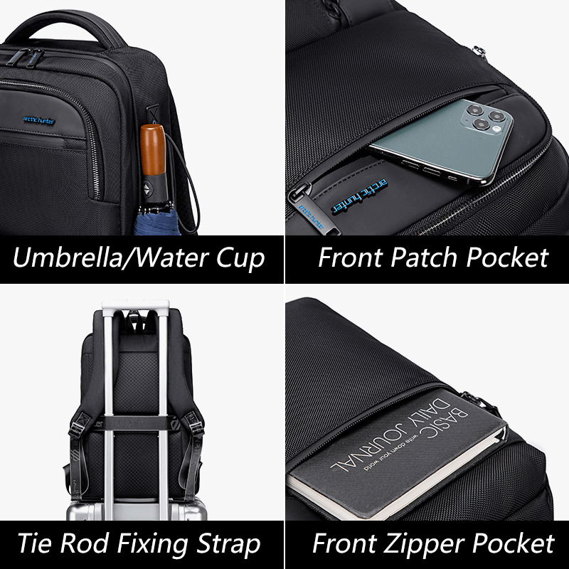Arctic Hunter B00477 City Hunter Series Waterproof Anti Theft Backpack 15.6inch Laptop Compartment
