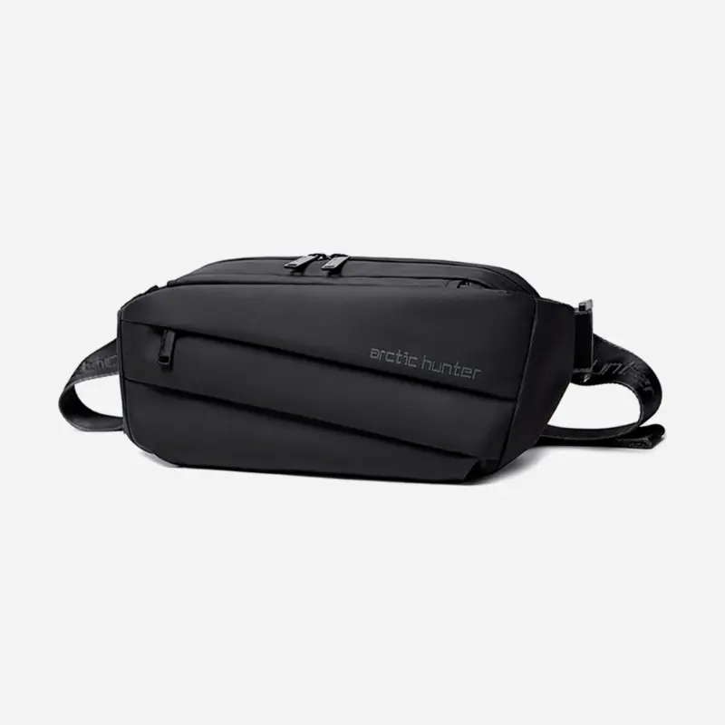 Arctic Hunter YB00029 Waist Bag 3 Pocket Fanny Pack, Water/Scratch Resistant Anti-Theft Passport Bag for Travel