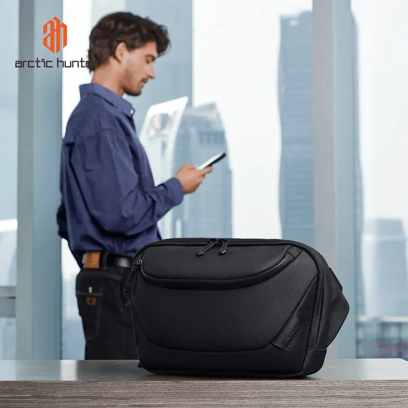 Arctic Hunter Y00561 Stylish Crossbody Bag Anti-Theft Water Repellent Chest Bag for Men Women on Shopping Travel Office Hiking