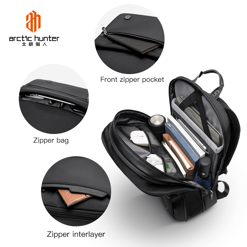 Arctic Hunter B00410 Business Laptop Backpack for Men and Women 15-inch Expandable Shoulder bag for School College Office and Travel