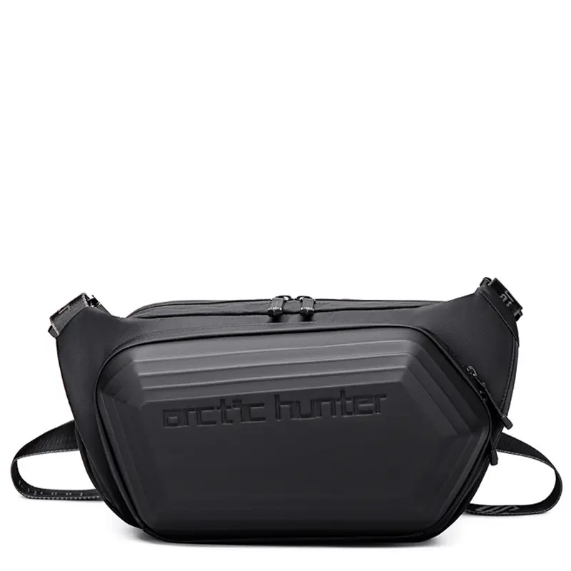 Arctic Hunter Y00013 Hard Shell Cross-Body Waist Bag Water Resistant Anti-Theft Chest Bag for Outdoor Travel Business Daily Use for Men