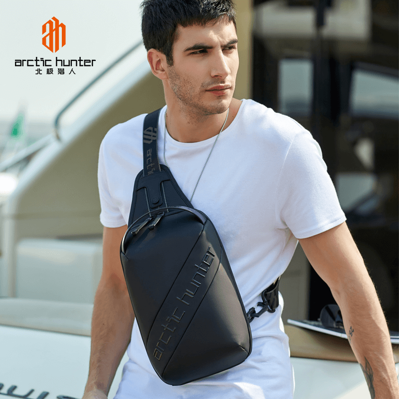 Arctic Hunter XB00121 Sling Bag for Men PU Coating Stylish 6L Crossbody Bag